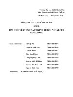 TÌM HIỂU về CHÍNH SÁCH KINH tế đối NGOẠI của SINGAPORE
