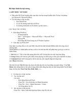 Bài thực hành môn tin học đại cương