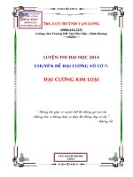 Chuyên đề đại cương vô cơ 7 đại cương kim loại 