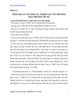 Báo cáo thực tập tổng hợp tại công ty TNHH vận tải thương mại trường hưng