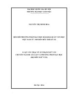 Đổi mới phương pháp dạy học bài khái quát văn học việt nam từ 1945 đến thế kỷ XX