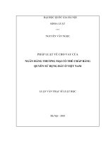 Pháp luật về cho vay của ngân hàng thương mại có thế chấp bằng quyền sử dụng đất ở việt nam 