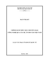 Chính sách thúc đẩy chuyển giao công nghệ qua các dự án FDI vào việt nam 