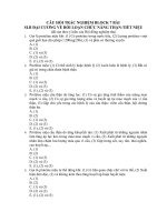 Trắc nghiệm sinh lý bệnhthận tiết niệu 