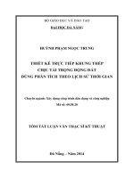 Thiết kế trực tiếp khung thép chịu tải trọng động đất dùng phân tích theo lịch sử thời gian 