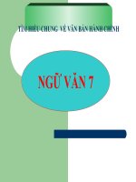 Bài giảng ngữ văn 7 bài 28 tìm hiểu chung về văn bản hành chính 2 