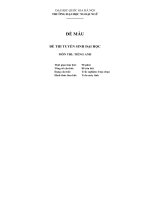 Đề thi thử Tiêng Anh đại học quốc gia Hà Nội