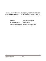 Báo cáo thực tập tốt nghiệp phân tích có liên hệ thực tiễn các yếu tố cấu thành chiến lược của công ty cổ phần may 10