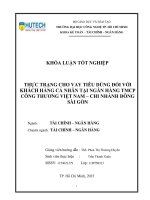 Thực trạng cho vay tiêu dùng đối với khách hàng cá nhân tại ngân hàng TMCP công thương việt nam – chi nhánh đông sài gòn 