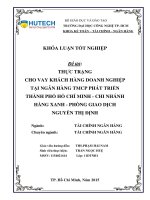 Thực trạng cho vay khách hàng doanh nghiệp tại ngân hàng TMCP phát triển thành phố hồ chí minh   chi nhánh hàng xanh   phòng giao dịch nguyễn thị định 