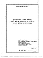 Hệ chương trình hỗ trợ thiết kế tự động cơ sở dữ liệu quan hệ dạng chuẩn ba