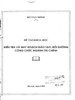 Điều tra và quy hoạch đào tạo, bồi dưỡng công chức ngành hành chính