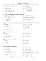 Một sô bài toán số phức thường gặp