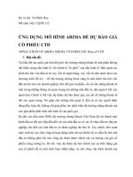 ỨNG DỤNG mô HÌNH ARIMA để dự báo GIÁ cổ PHIẾU CTD