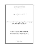 Kiểm định chất lượng dịch vụ giáo dục đại học ở đại học quốc gia hà nội