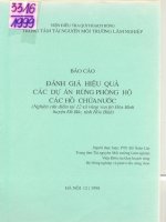 Đánh giá hiệu quả các dự án từng phòng hộ các hồ chứa nước