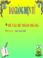 Bài giảng điện tử đề tài Bé thăm nhà bà
