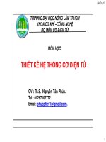 Báo cáo môn học thiết kế hệ thống cơ điện tử