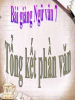 Ngữ văn 7 bài 30 bài giảng ôn tập phần văn 3 