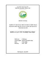 Nghiên cứu một số đặc điểm tái sinh tự nhiên trạng thái rừng phục hồi (IIA) tại xã La Bằng, huyện Đại Từ, tỉnh Thái Nguyên