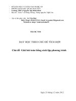 giáo án tích hợp liên môn