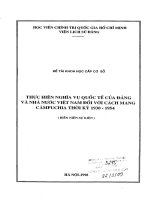Thực hiện nghĩa vụ quốc tế của đảng và nhà nước việt nam đối với cách campuchia thời kỳ 1930 1954