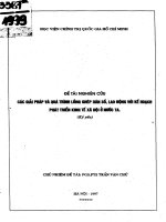 Các giải pháp và quá trình lồng ghép dân số, lao động với kế hoạch phát triển kinh tế xã hội ở nước ta