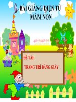 Bài giảng điện tử đề tài Trang trí băng giấy