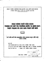 Hoạt đọng xuất bản sách trong cơ chế thị trường nước ta hiện nay  thực trạng và các giải pháp đổi mới