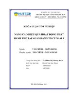 Nâng cao hiệu quả hoạt động phát hành thẻ tại NH TMCP nam á 