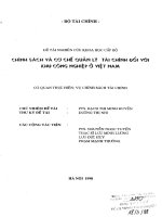 Chính sách và cơ chế quản lý tài chính đối với khu công nghiệp ở việt nam