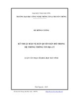 Kỹ thuật bảo vệ bản quyền bản đồ trong hệ thống thông tin địa lý