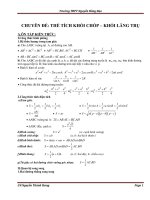 CHUYÊN ĐỀ: THỂ TÍCH KHỐI CHÓP  KHỐI LĂNG TRỤ