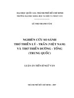 Nghiên cứu so sánh thơ thiền lý   trần (việt nam) và thơ thiền đường   tống (trung quốc) 