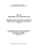 Quyền và nghĩa vụ của các bên trong hợp đồng mua bán hàng hoá theo luật thương mại 2005   công ước viên 1980 về mua bán hàng hóa