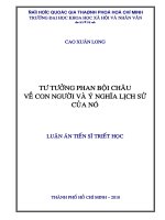Tư tưởng phan bội châu về con người và ý nghĩa lịch sử của nó 