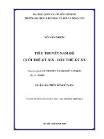 Tiểu thuyết nam bộ cuối thế kỷ XIX đầu thế kỷ XX