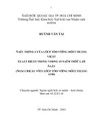 Đặc trưng của lớp từ vựng mới tiếng việt xuất hiện trong vòng 10 năm trở lại đây (đối chiếu với lớp từ vựng mới tiếng anh 