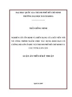 Nghiên cứu ổn định và biến dạng của đất nền với vỏ công trình ngầm chịu tác dụng bom đạn có cường độ lớn ở khu vực thành phố hồ chí minh và các vùng lân cận 