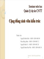 Thuyết trình môn quản lý dự án CNTT cộng đồng sinh viên kiến trúc 