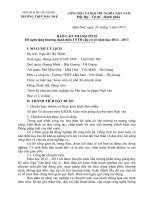 BÁO CÁO THÀNH TÍCHĐề nghị tặng thưởng danh hiệu CSTĐ cấp cơ sở năm học 2012 - 2013