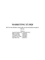 Đồ án marketing xã hội thay đổi hành vi tung tin đồn, nói xấu trên facebook của giới trẻ hiện nay