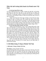 Đồ án môn học phân tích môi trường kinh doanh của honda việt nam