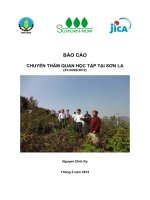 Báo cáo chuyến thăm quan học tập tại sơn la