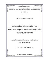 Giải pháp chống thất thu thuế giá trị gia tăng trên địa bàn tỉnh quảng ngãi 