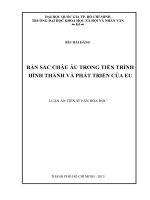 Bản sắc châu âu trong tiến trình hình thành và phát triển của EU 