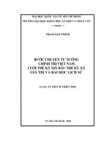 Bước chuyển tư tưởng chính trị việt nam cuối thế kỷ XIX đầu thế kỷ XX  giá trị và bài học lịch sử 
