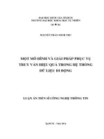 Một mô hình và giải pháp phục vụ truy vấn hiệu quả trong hệ thống dữ liệu di động 