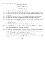 Đề và đáp án kiểm tra học kì 1 môn vật lý 10 năm 2016 trường việt mỹ anh 