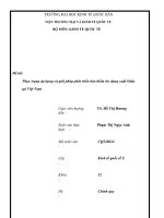 Thực trạng áp dụng và giải pháp phát triển bảo hiểm tín dụng xuất khẩu tại việt nam